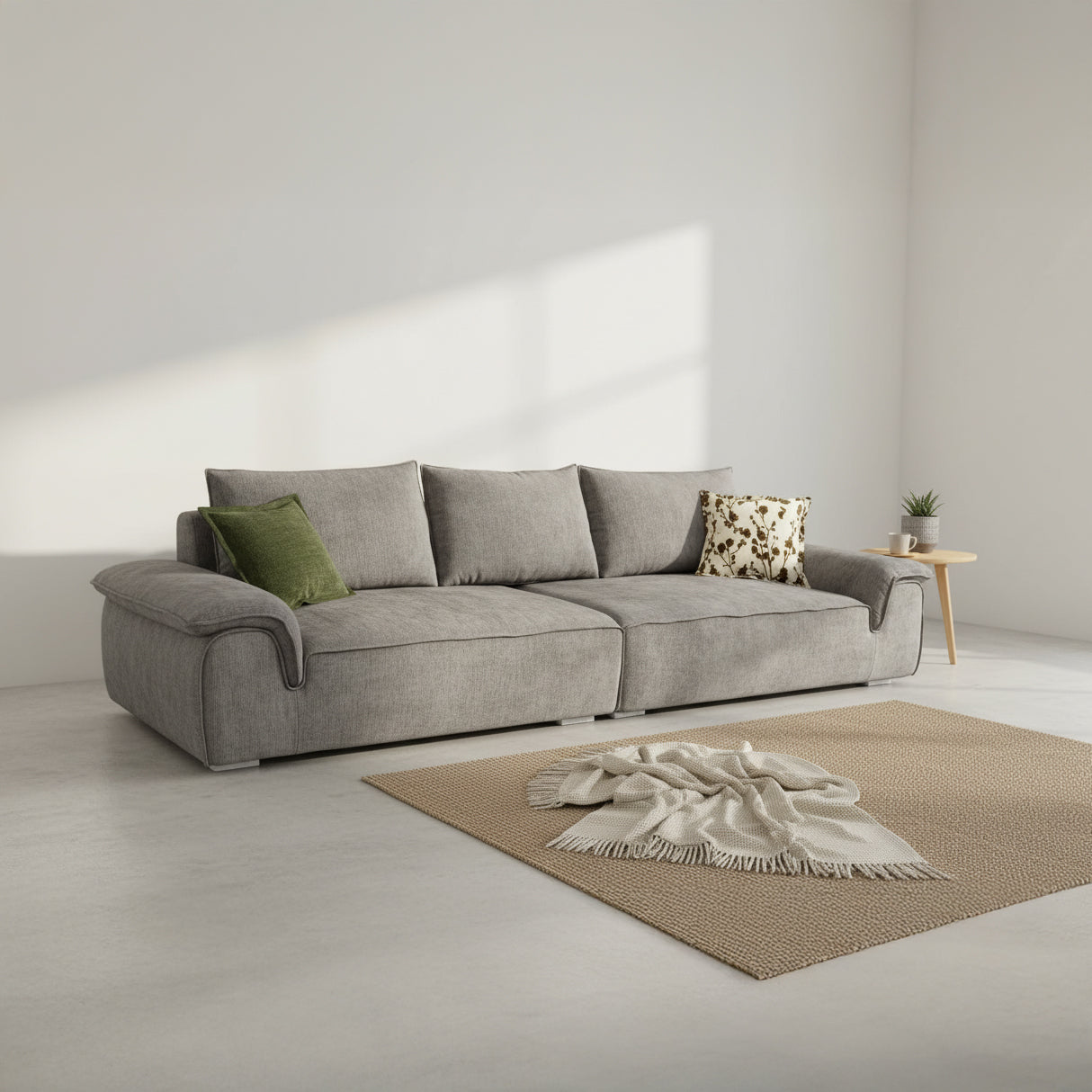 3M Chenille Linen Sofa - Grey