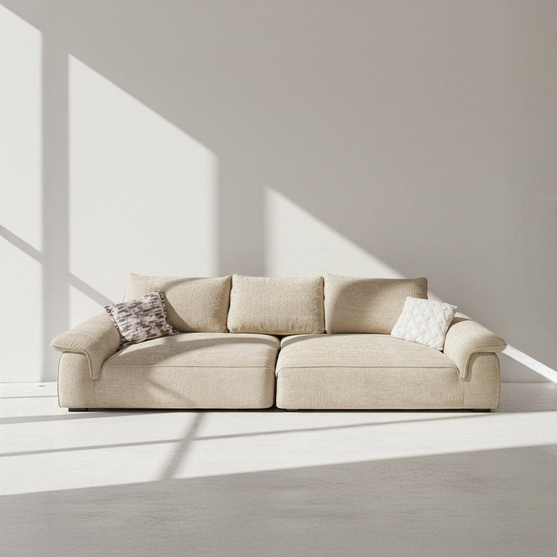 3M Chenille Linen Sofa - White