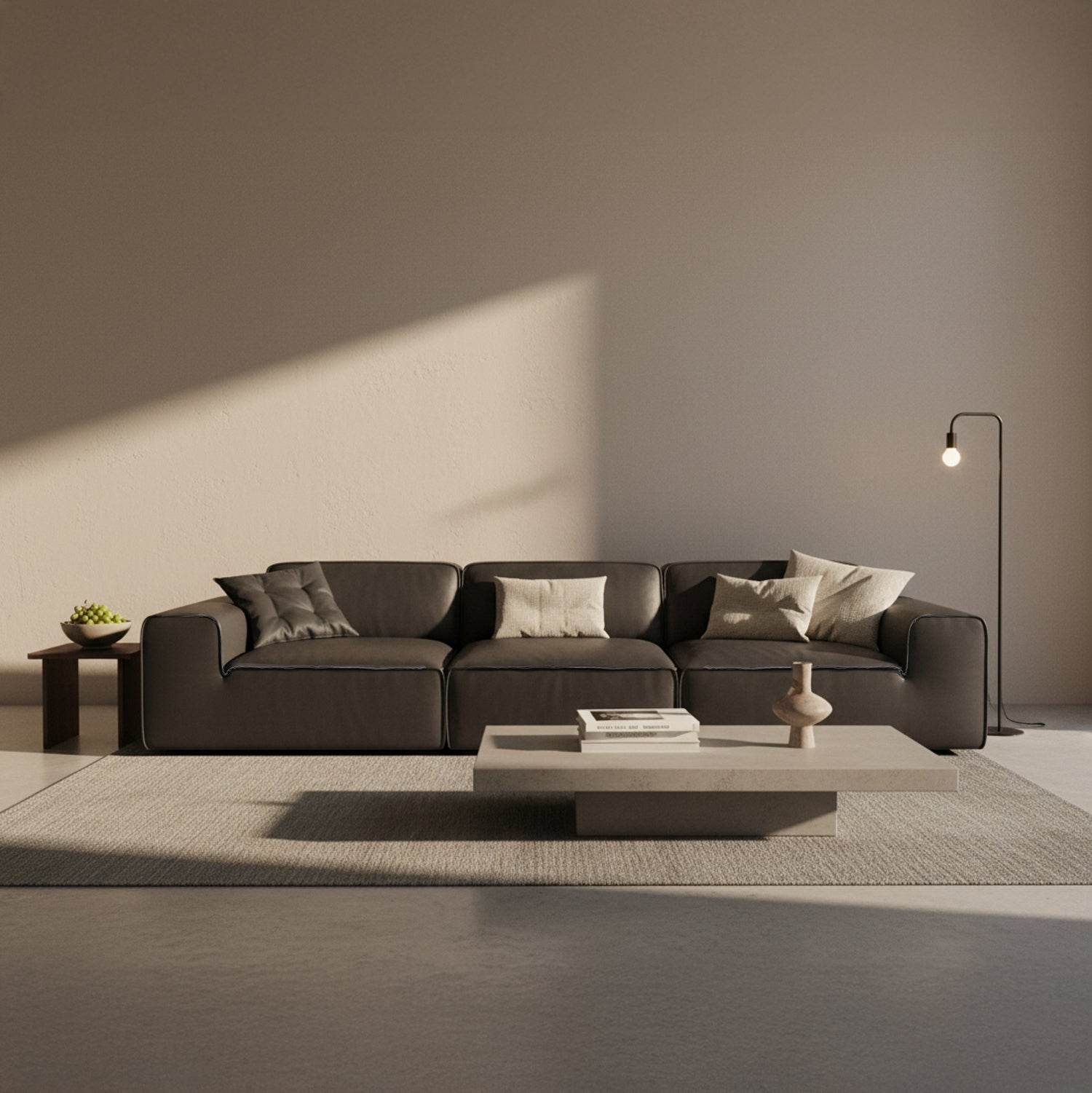 3.5M Full Grain Leather Sofa