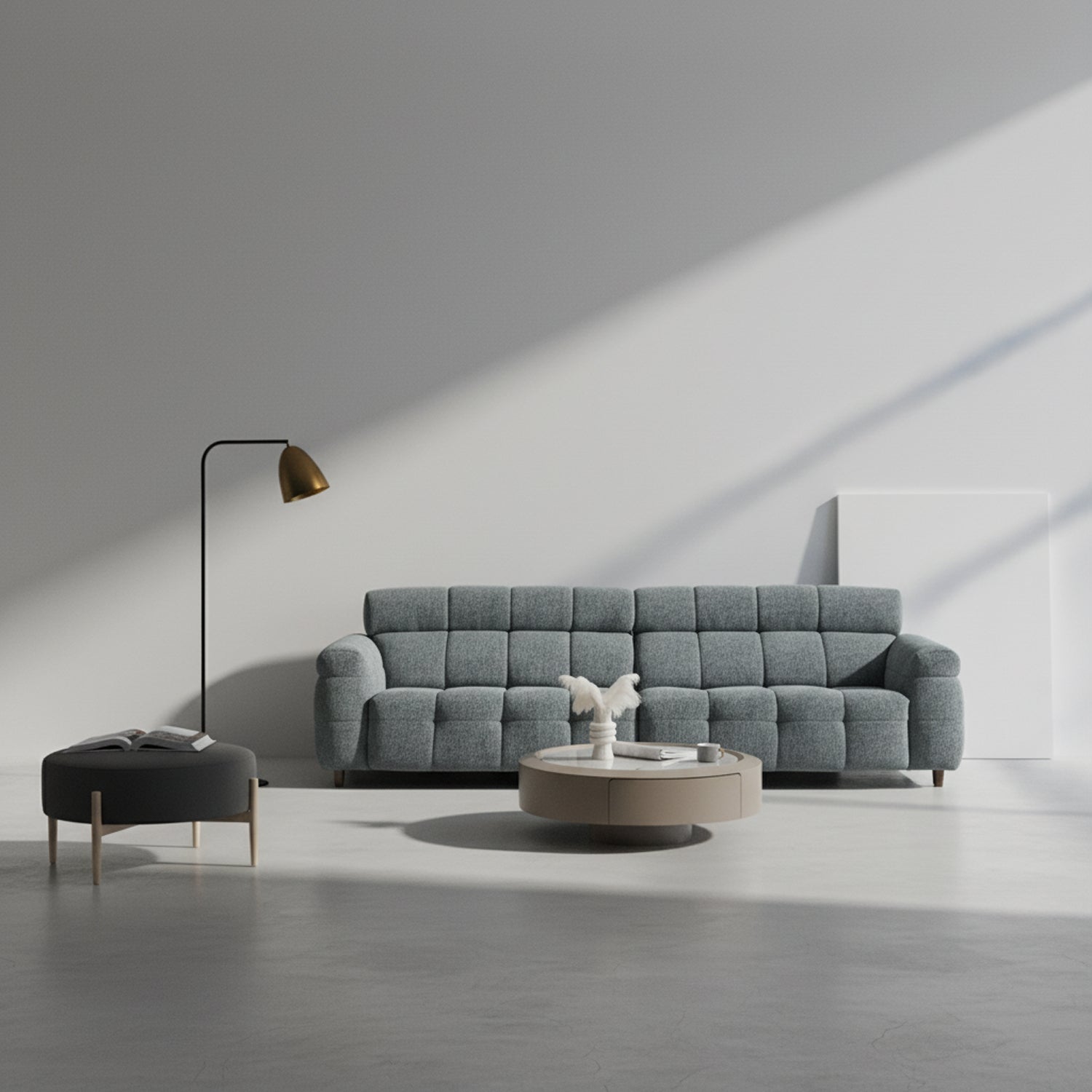 2.95M Sherpa Fabric Sofa