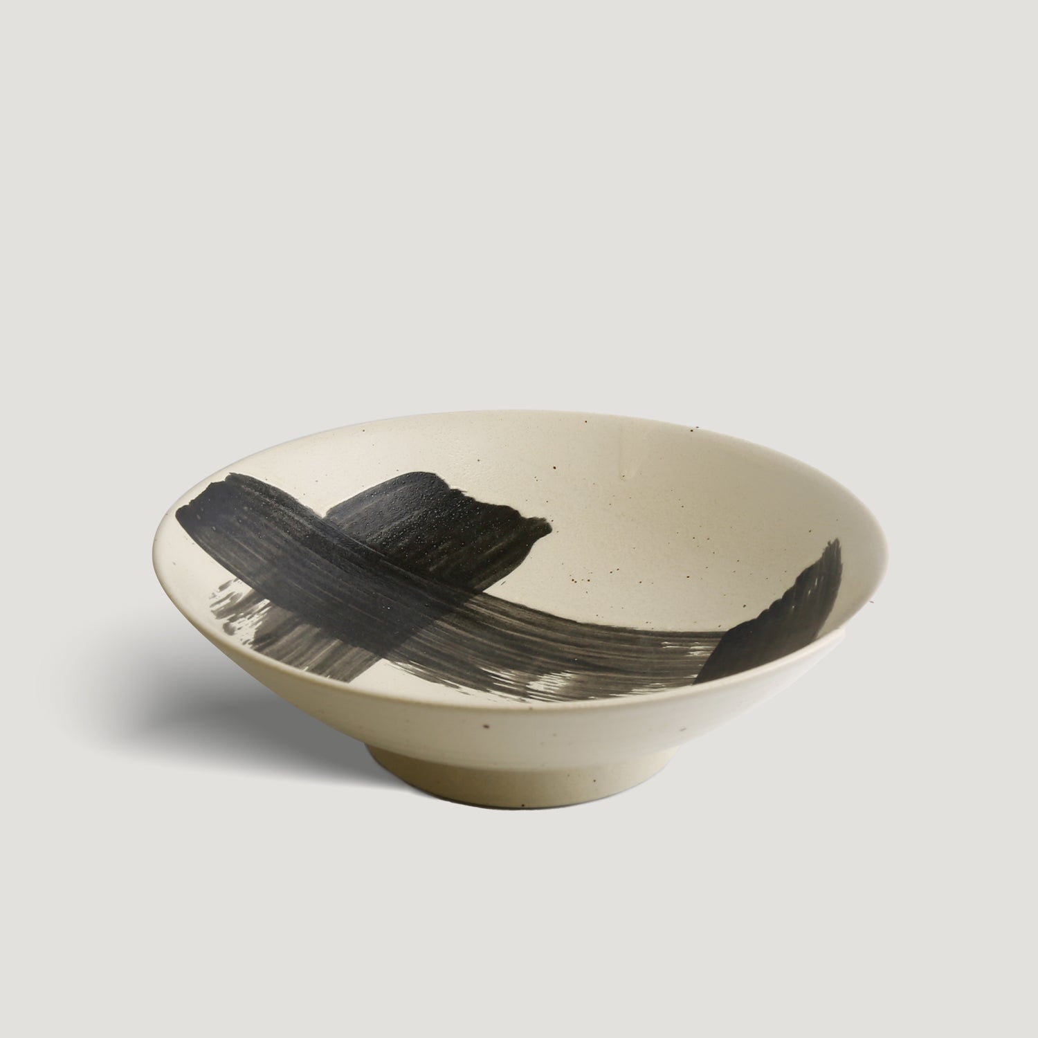 BRUSH STROKE white with black brush stoke  large bowl