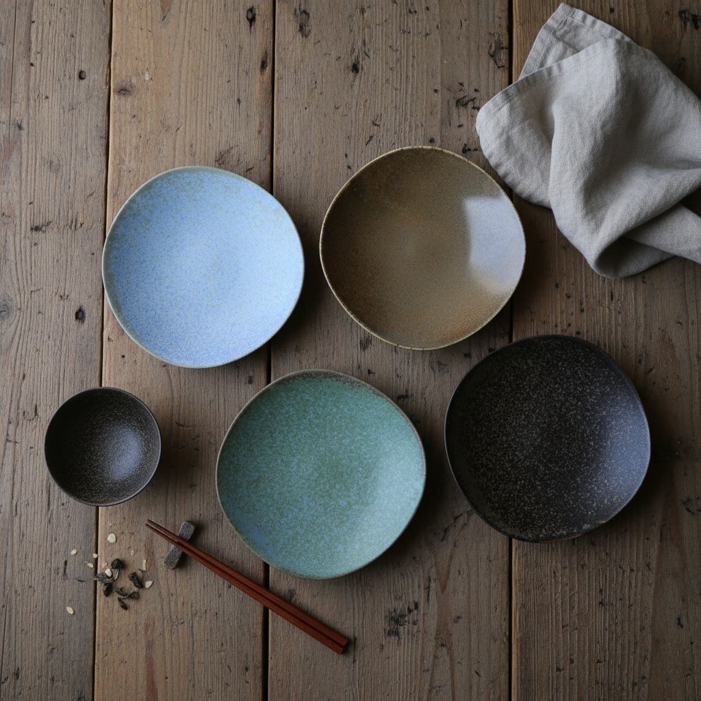 WABISABI 4 Piece Plate Set