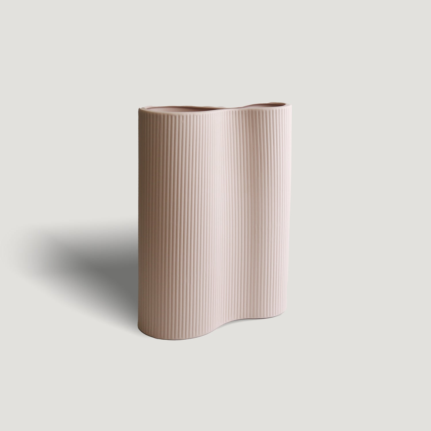 Ribbed Infinity Vase Nude - Medium