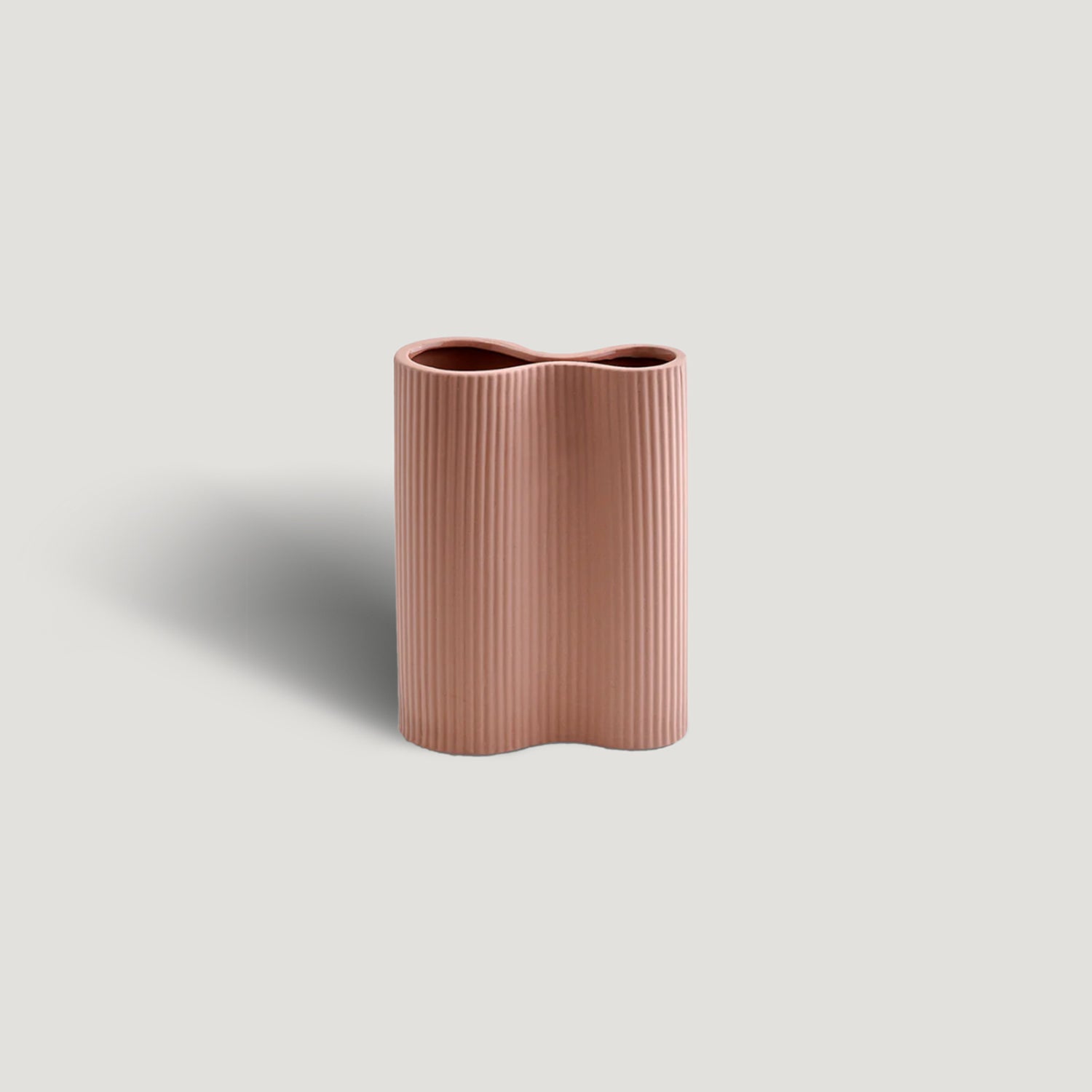 Ribbed Infinity Vase Ochre (S)